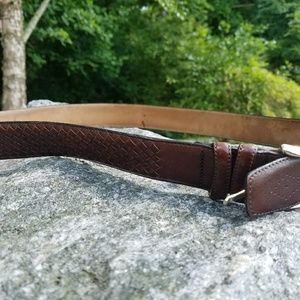 braided, brown, Mezlan, made in Spain leather belt